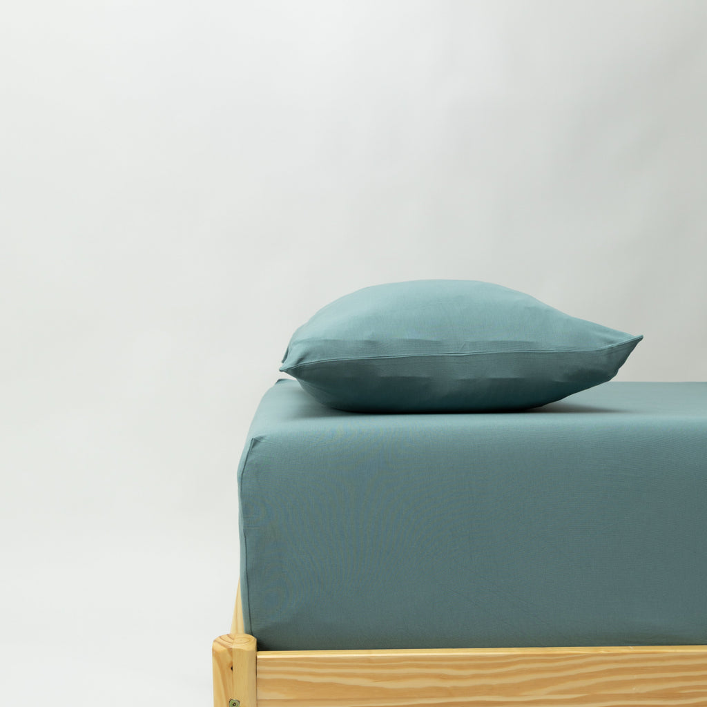 Glacier Blue Twin Sheet With Pillow Case