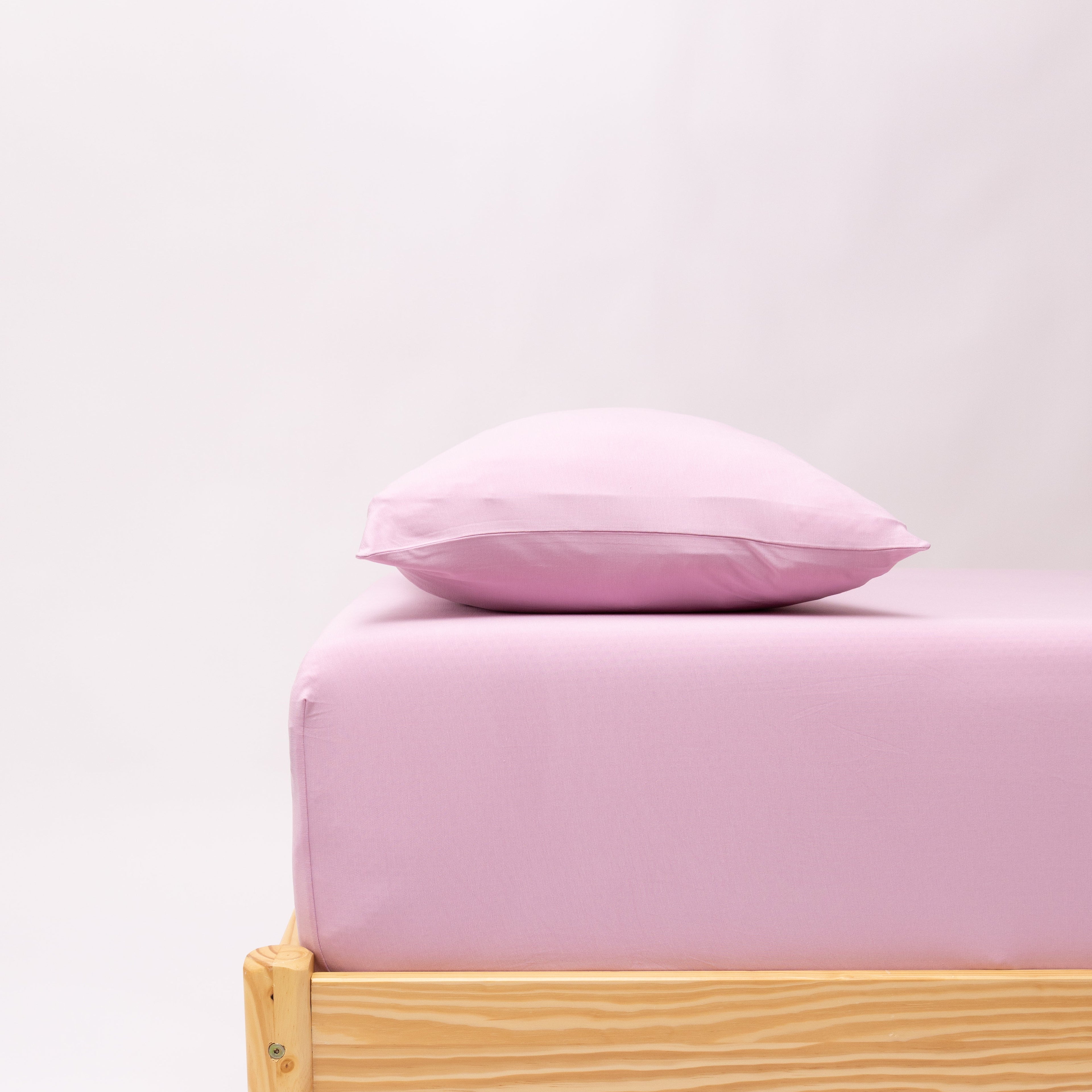 Lilac Mist Twin Sheet With Pillow Case