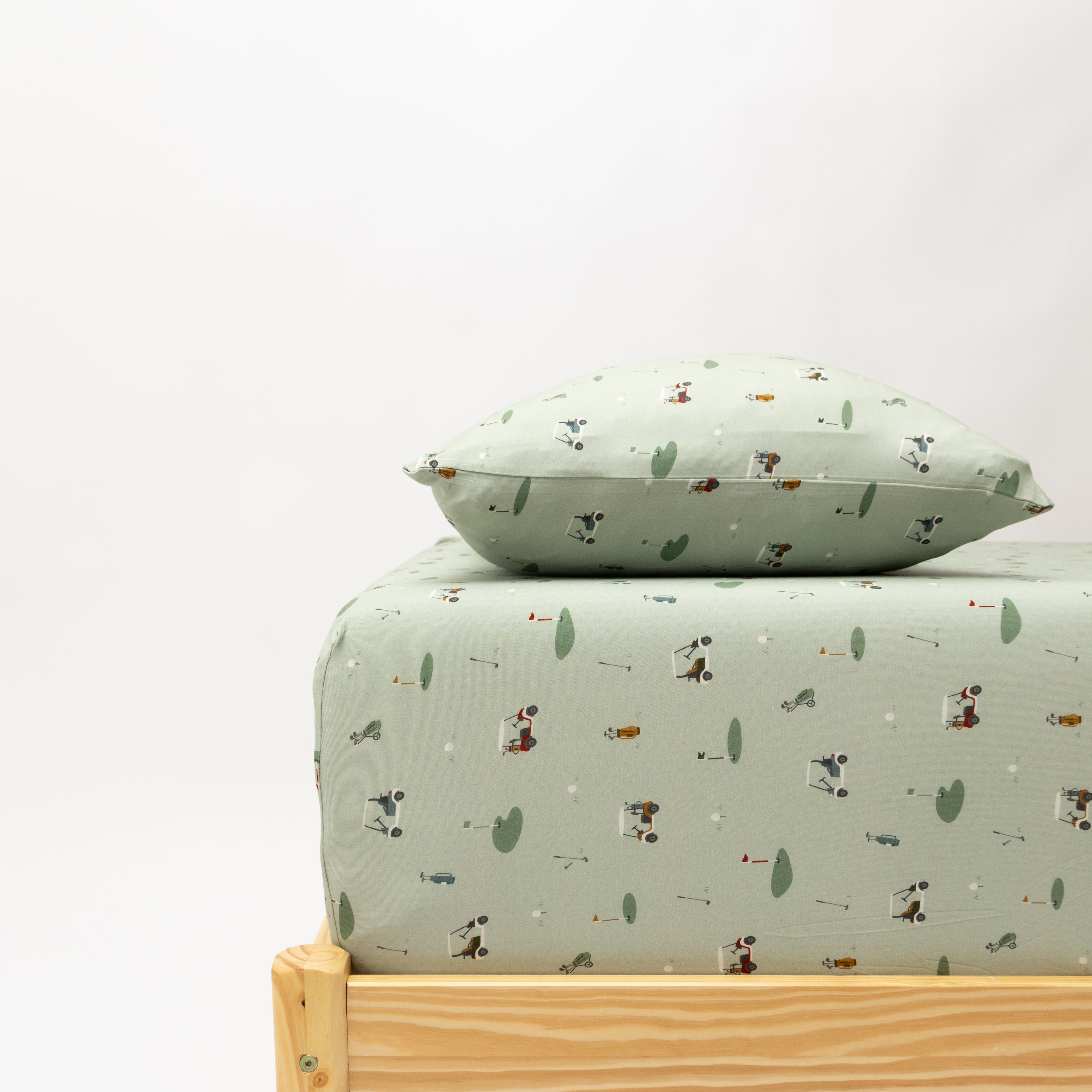 Golf Twin Sheet With Pillow Case