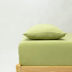 Tarragon Green Twin Sheet With Pillow Case