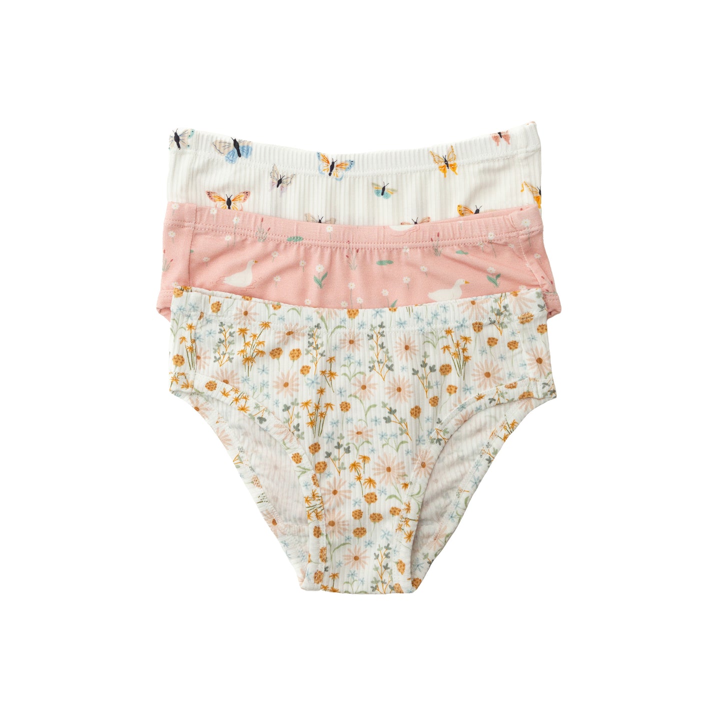 Butterflies, Ducks & Daisies and Whimsical Floral Underwear 3 pack