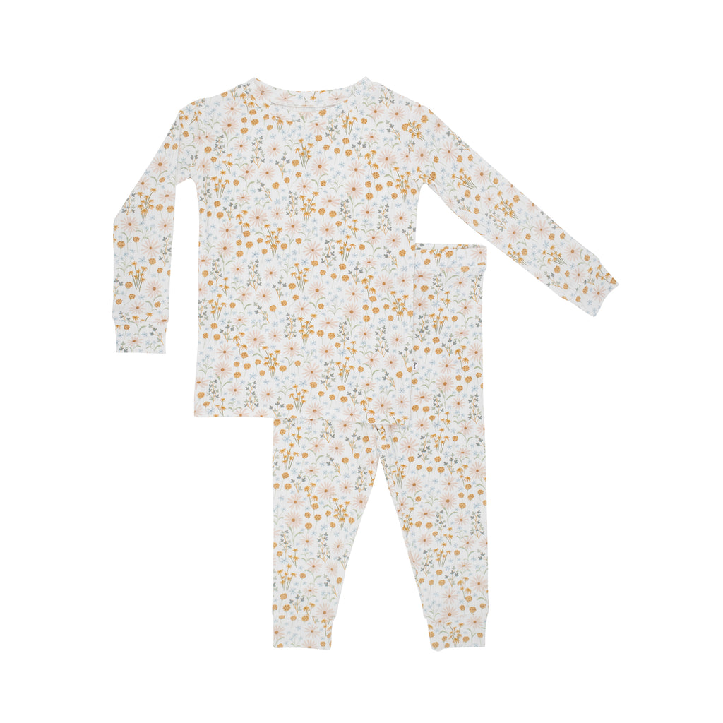 Whimsical Floral Small Ribbed Two-Piece Set