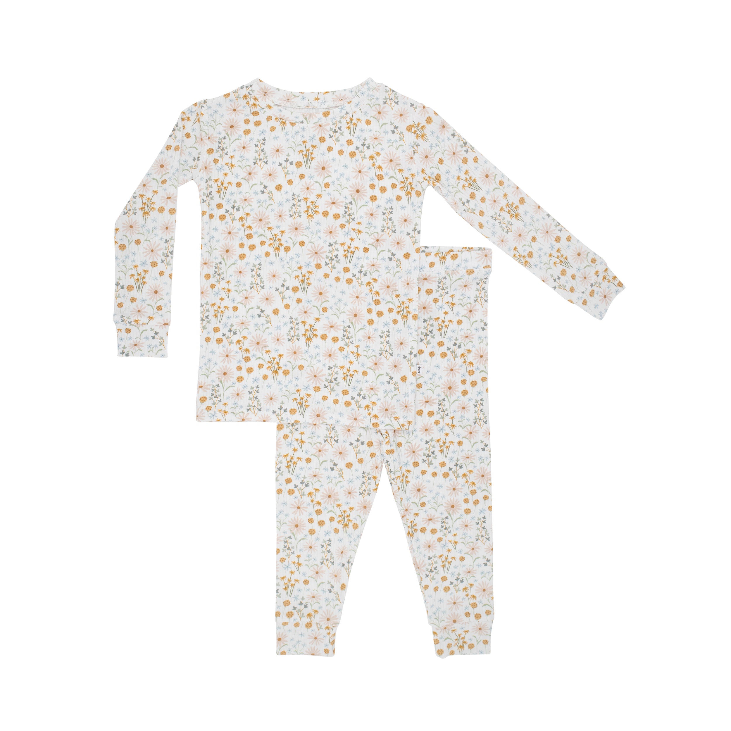 Whimsical Floral Small Ribbed Two-Piece Set