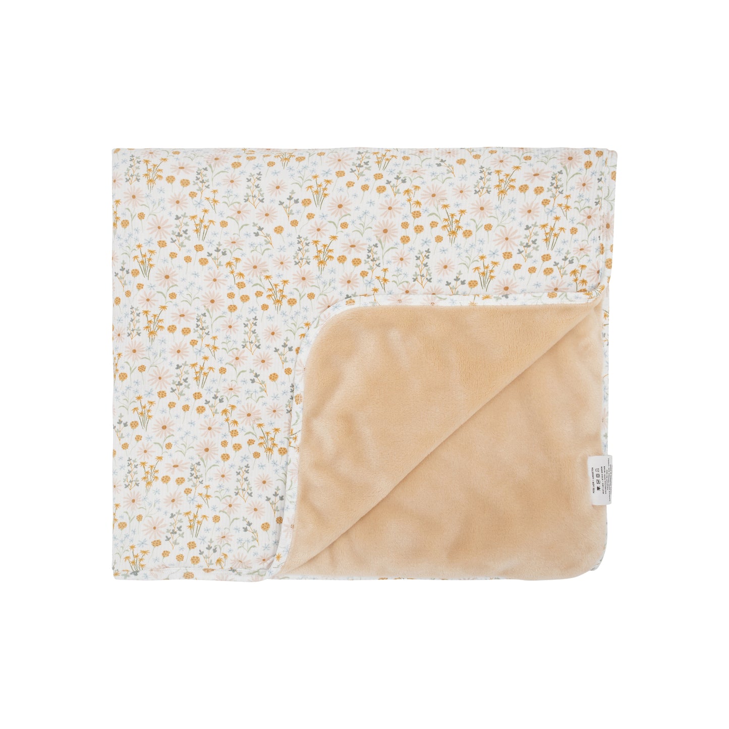 Whimsical Floral Small Ribbed Toddler Blanket