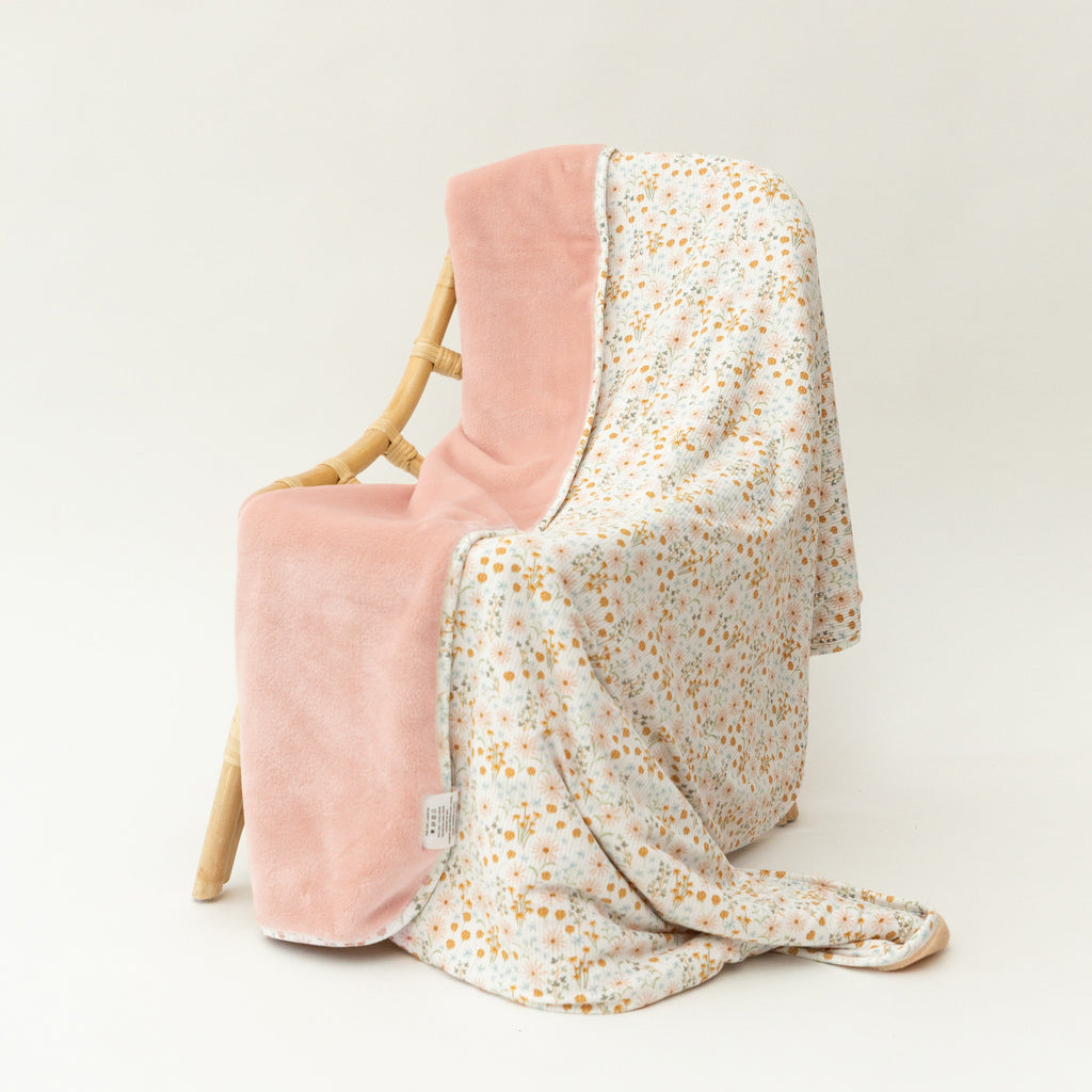 Whimsical Floral Small Ribbed Youth Blanket