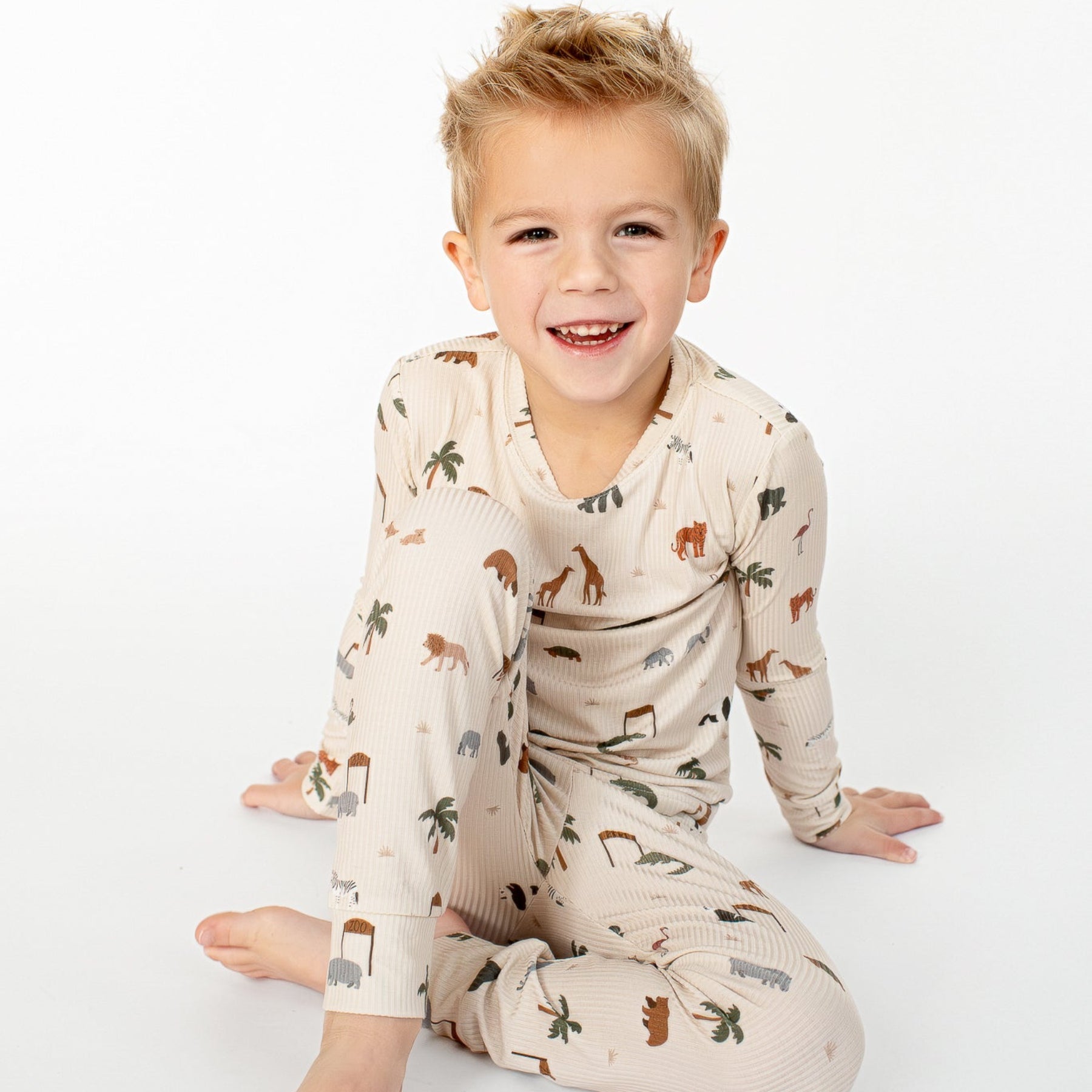 Zoo Day Small Ribbed Two-Piece Set