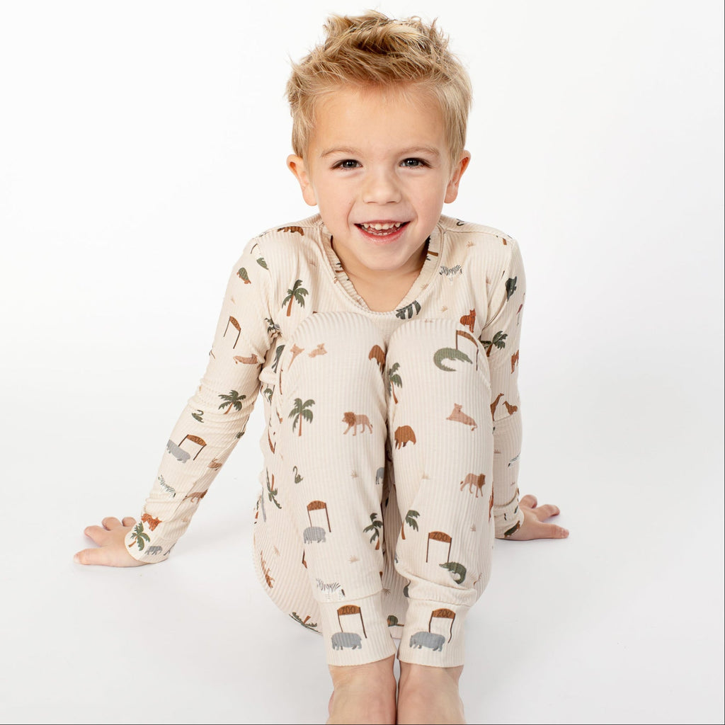 Zoo Day Small Ribbed Two-Piece Set