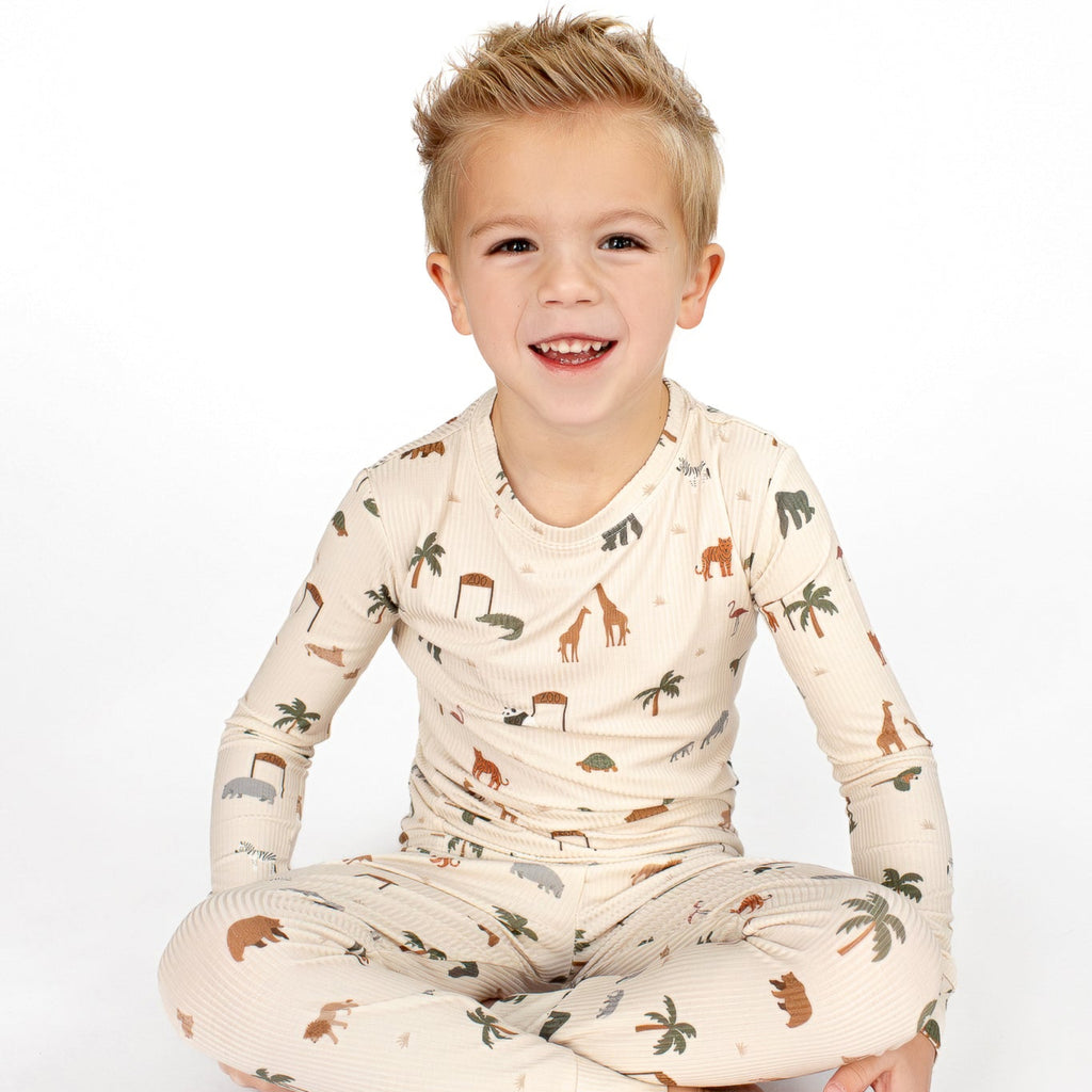 Zoo Day Small Ribbed Two-Piece Set