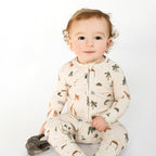 Zoo Day Small Ribbed Zip Romper