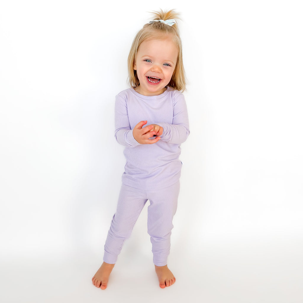 Lavender Small Ribbed Two-Piece Set