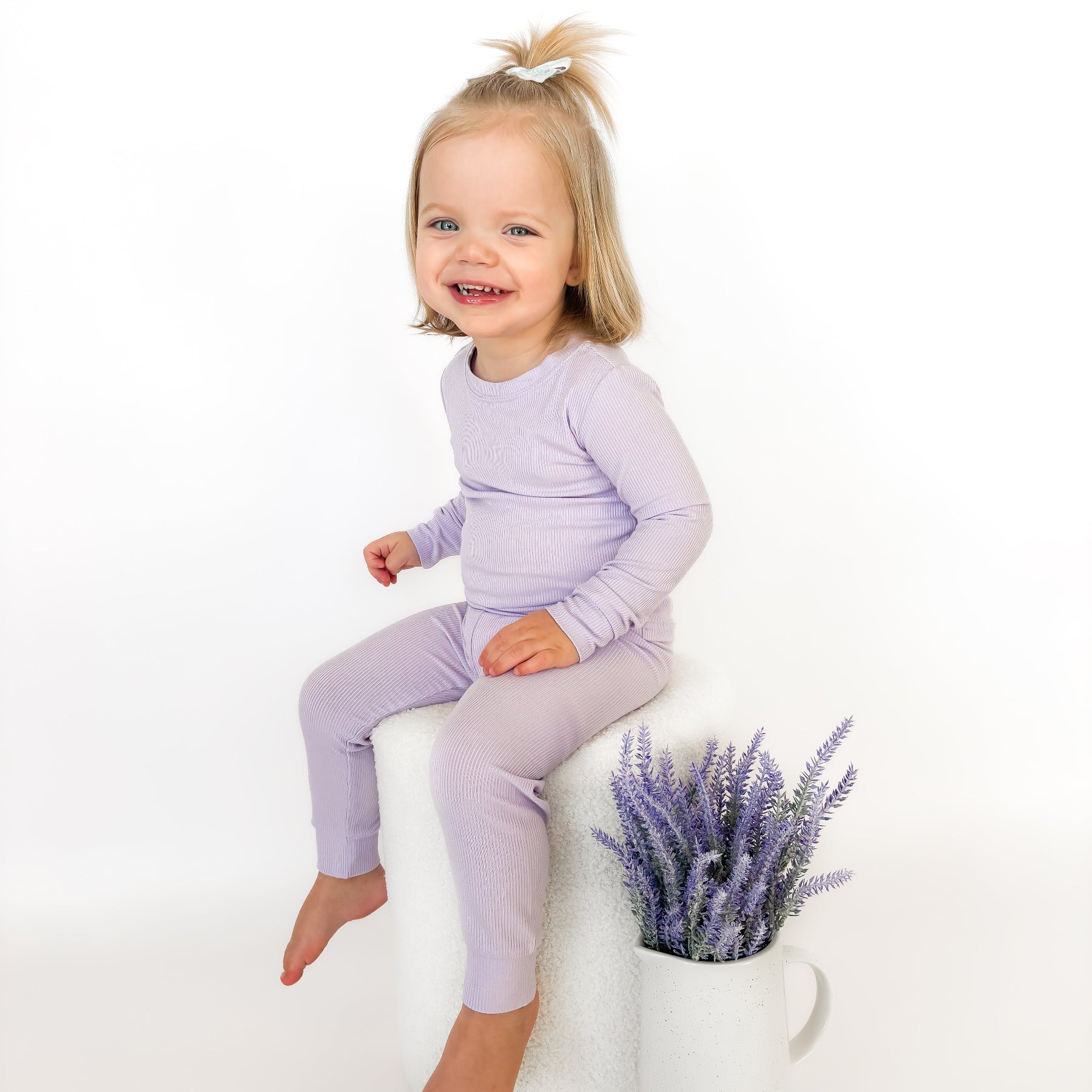 Lavender Small Ribbed Two-Piece Set