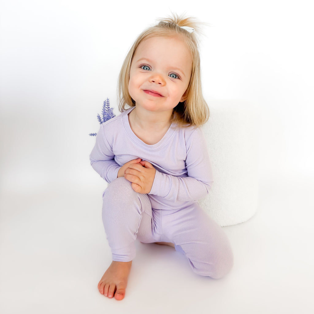 Lavender Small Ribbed Two-Piece Set