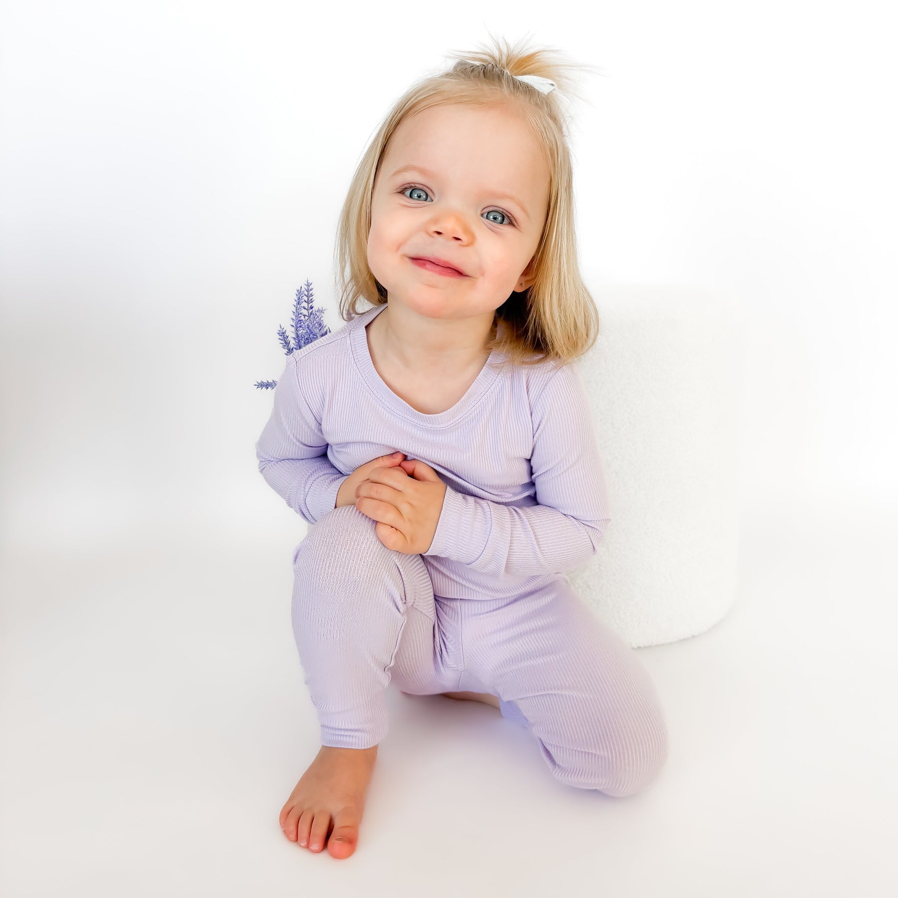 Lavender Small Ribbed Two-Piece Set