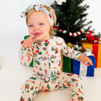 Santa's Workshop Zip Romper