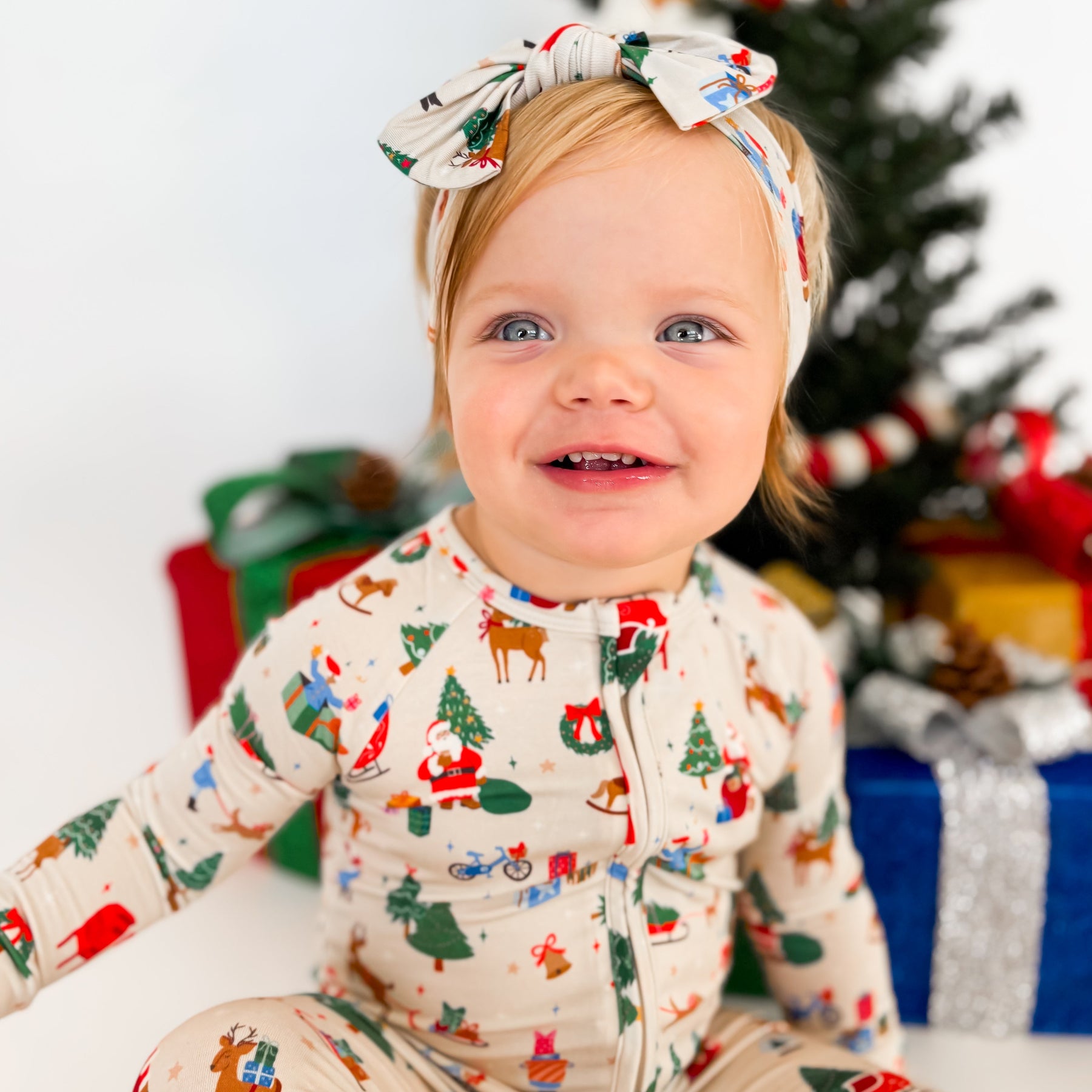 Santa's Workshop Zip Romper