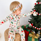 Santa's Workshop Zip Romper