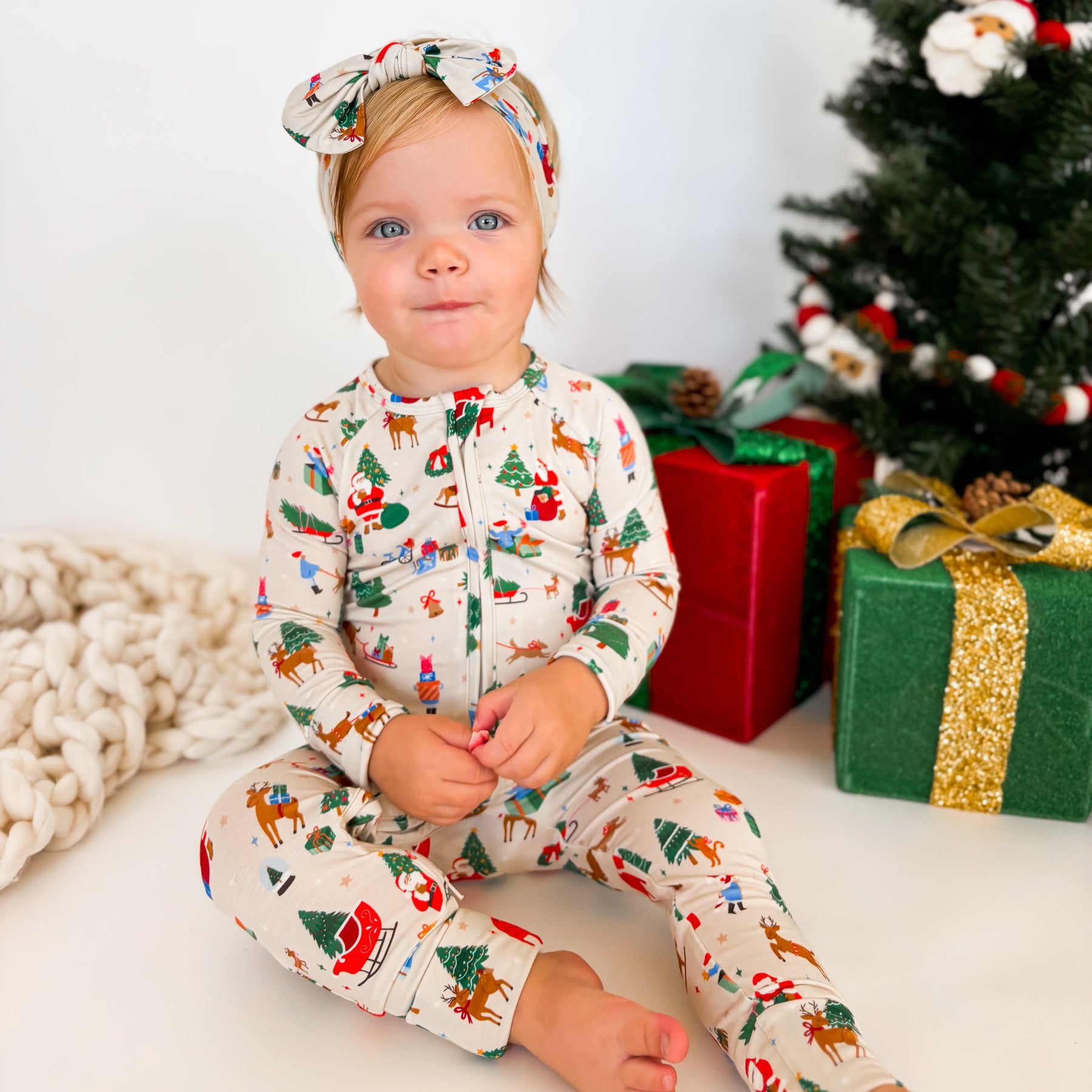 Santa's Workshop Zip Romper