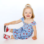 Vintage Cherries Small Ribbed Flutter Sleeve Dress