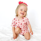 Watermelon Pink Gingham Shorts Two-Piece Set