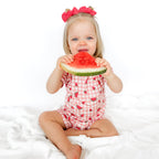 Watermelon Pink Gingham Shorts Two-Piece Set