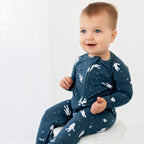 Astronauts Small Ribbed Zip Romper