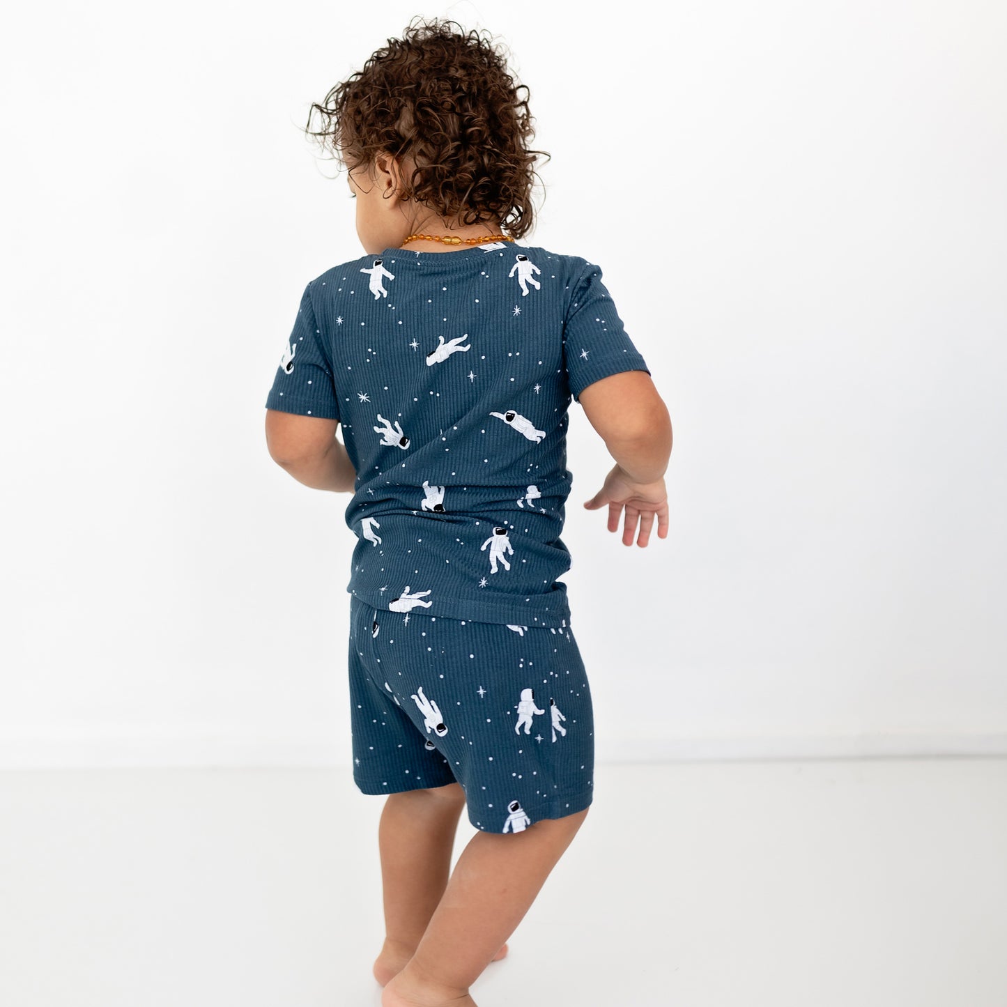 Astronauts Ribbed Shorts Two-Piece Set