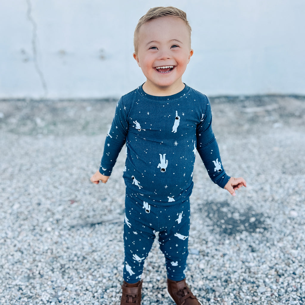Astronauts Small Ribbed Two-Piece Set