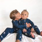Astronauts Small Ribbed Zip Romper