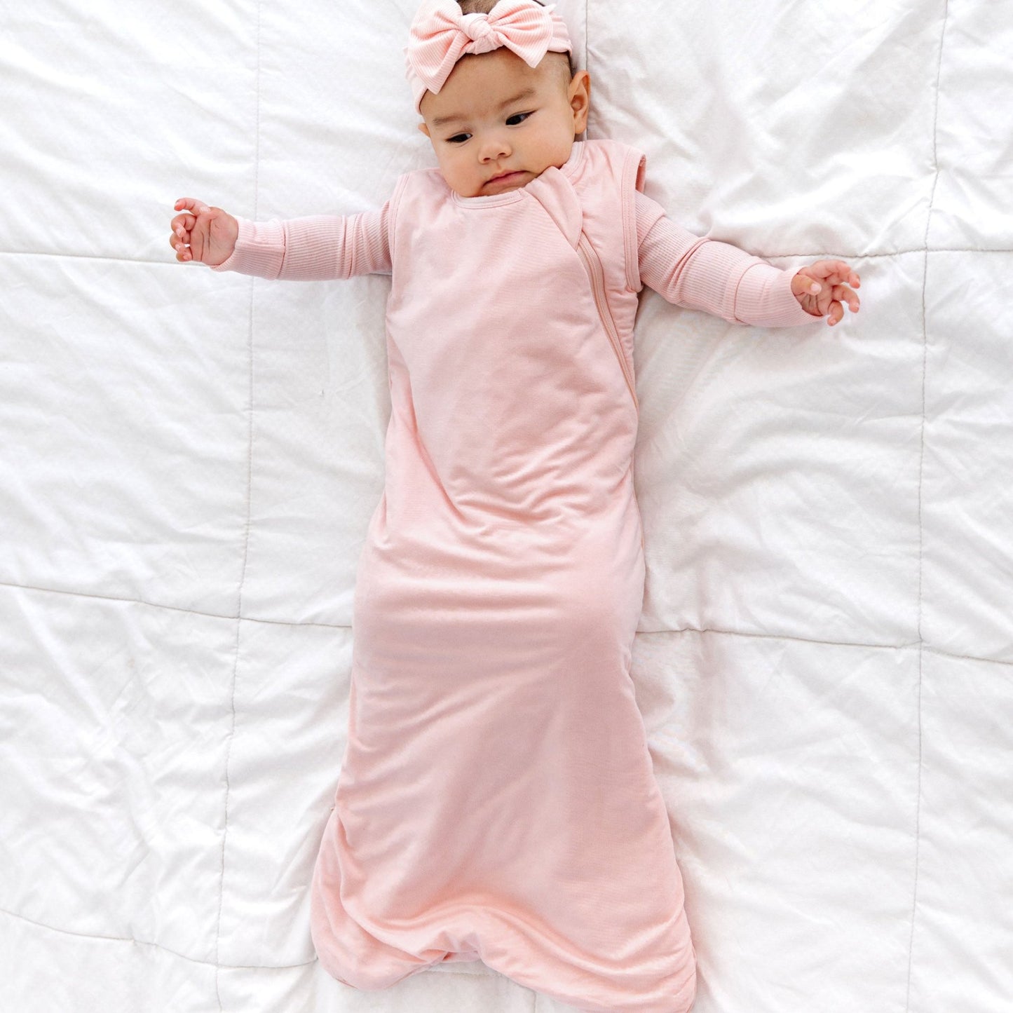 Ballet Pink Sleep Sack & Zip Romper Set