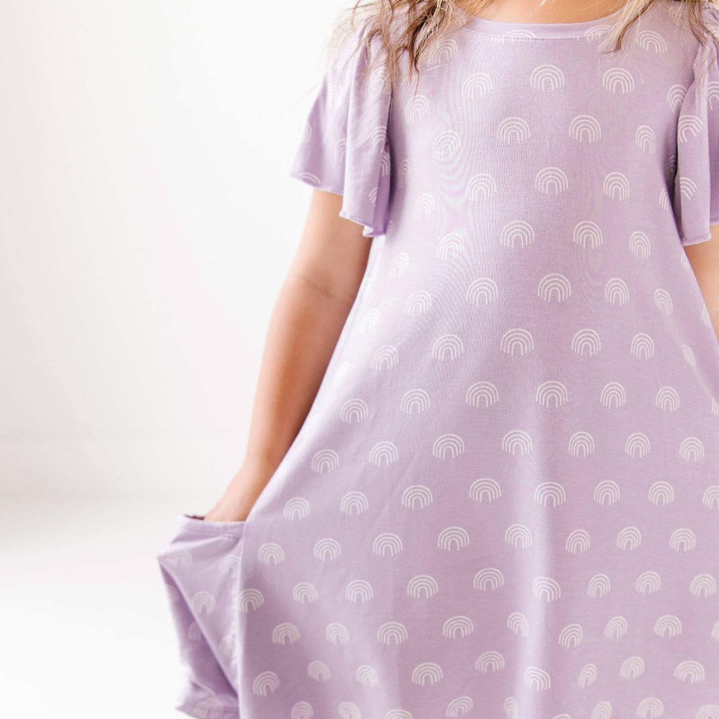 Lavender Rainbows Pocket Dress