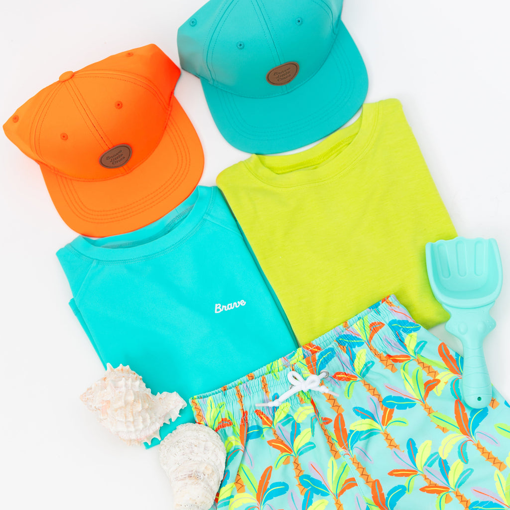 Neon Turquoise Rash Guard