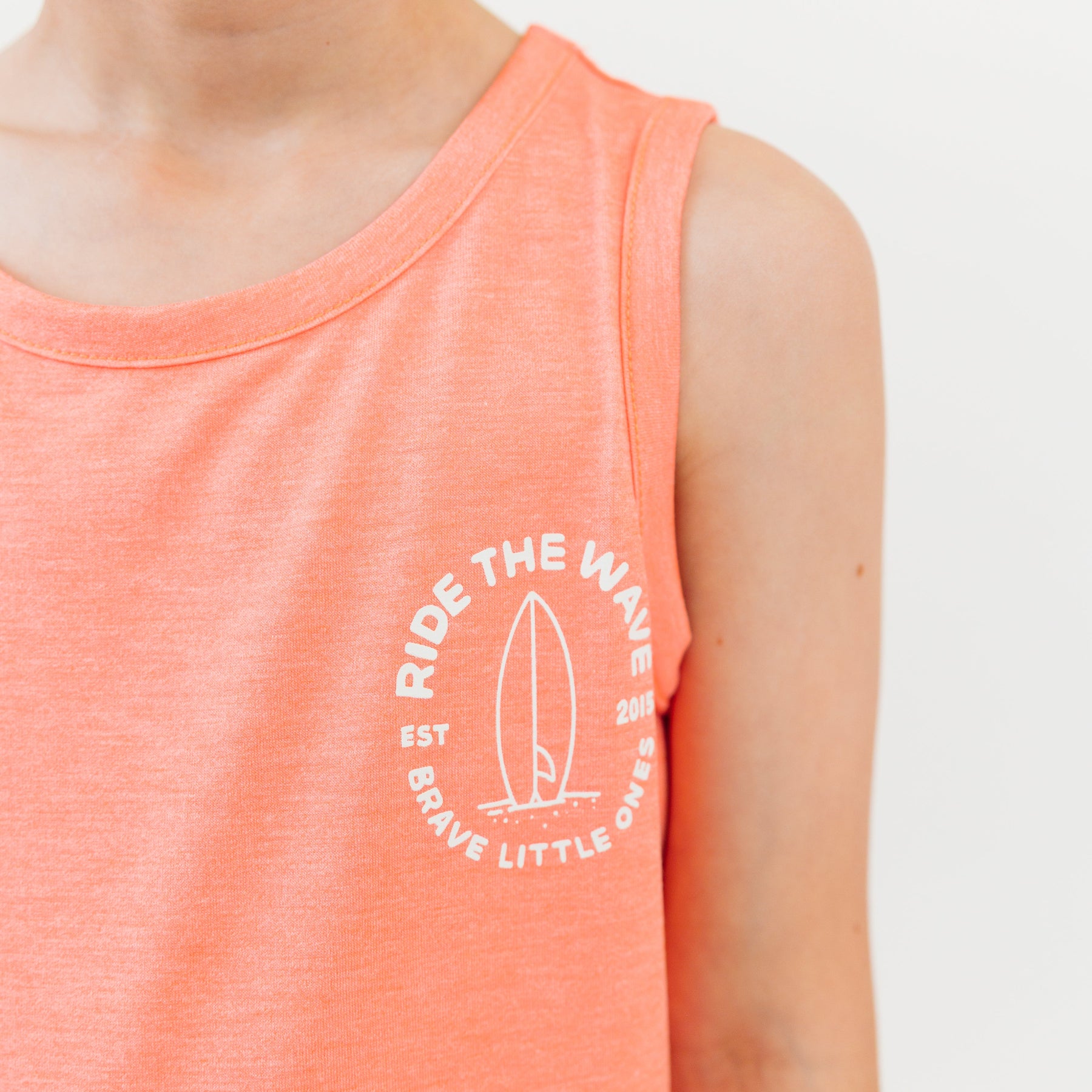 Ride The Wave Orange Heather Tank