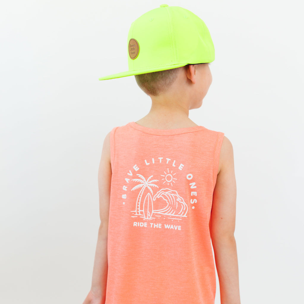 Ride The Wave Orange Heather Tank