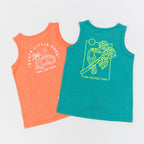 Ride The Wave Orange Heather Tank