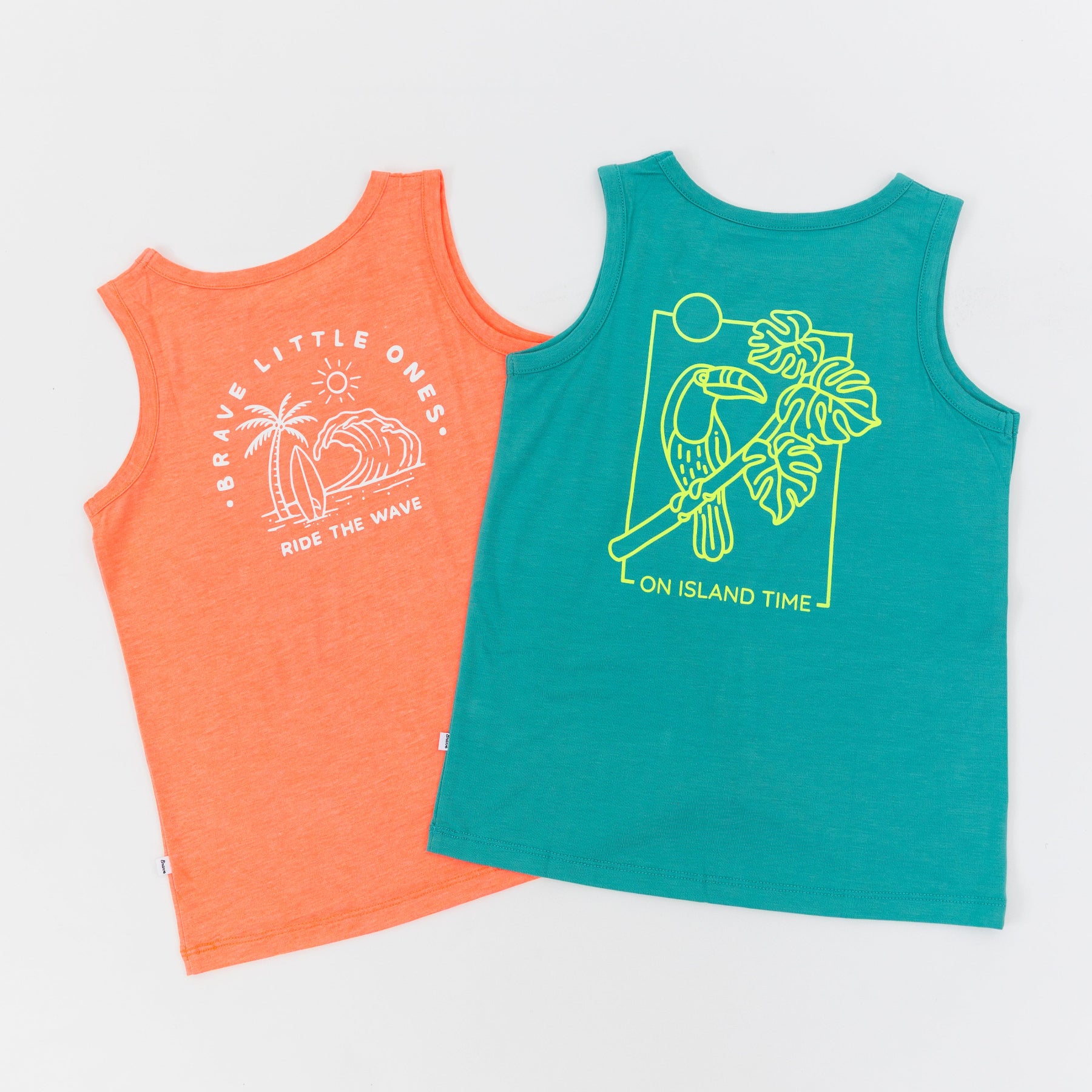 Ride The Wave Orange Heather Tank
