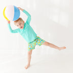 Neon Turquoise Rash Guard