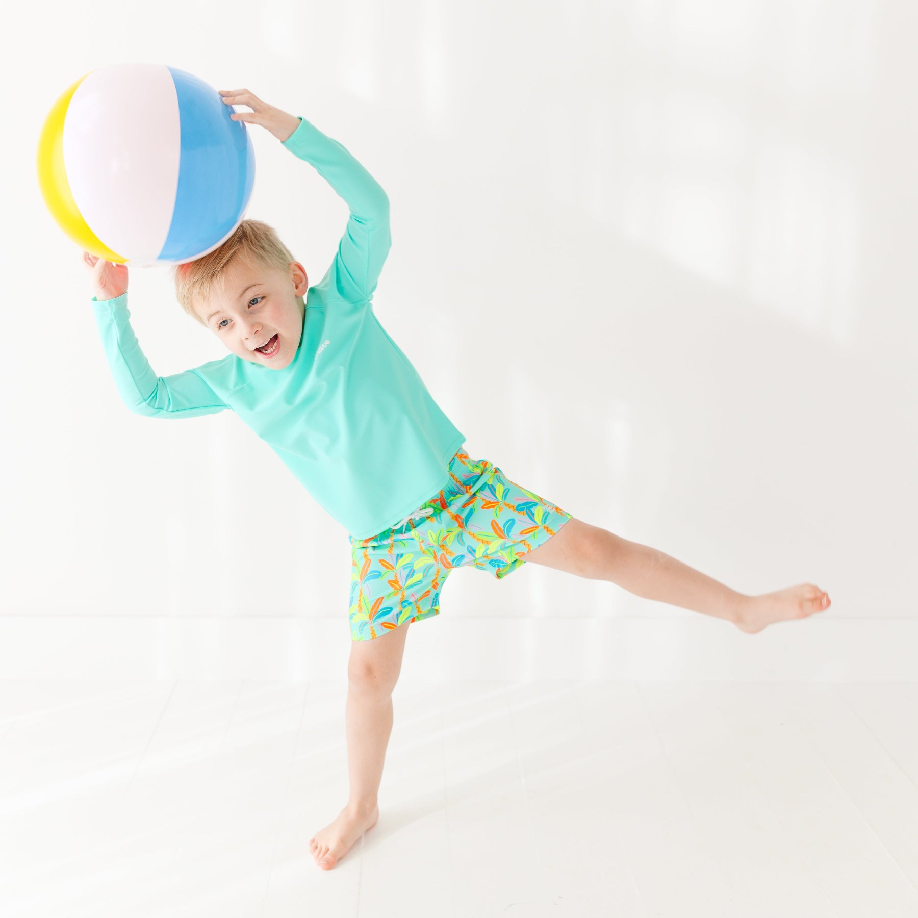 Neon Turquoise Rash Guard