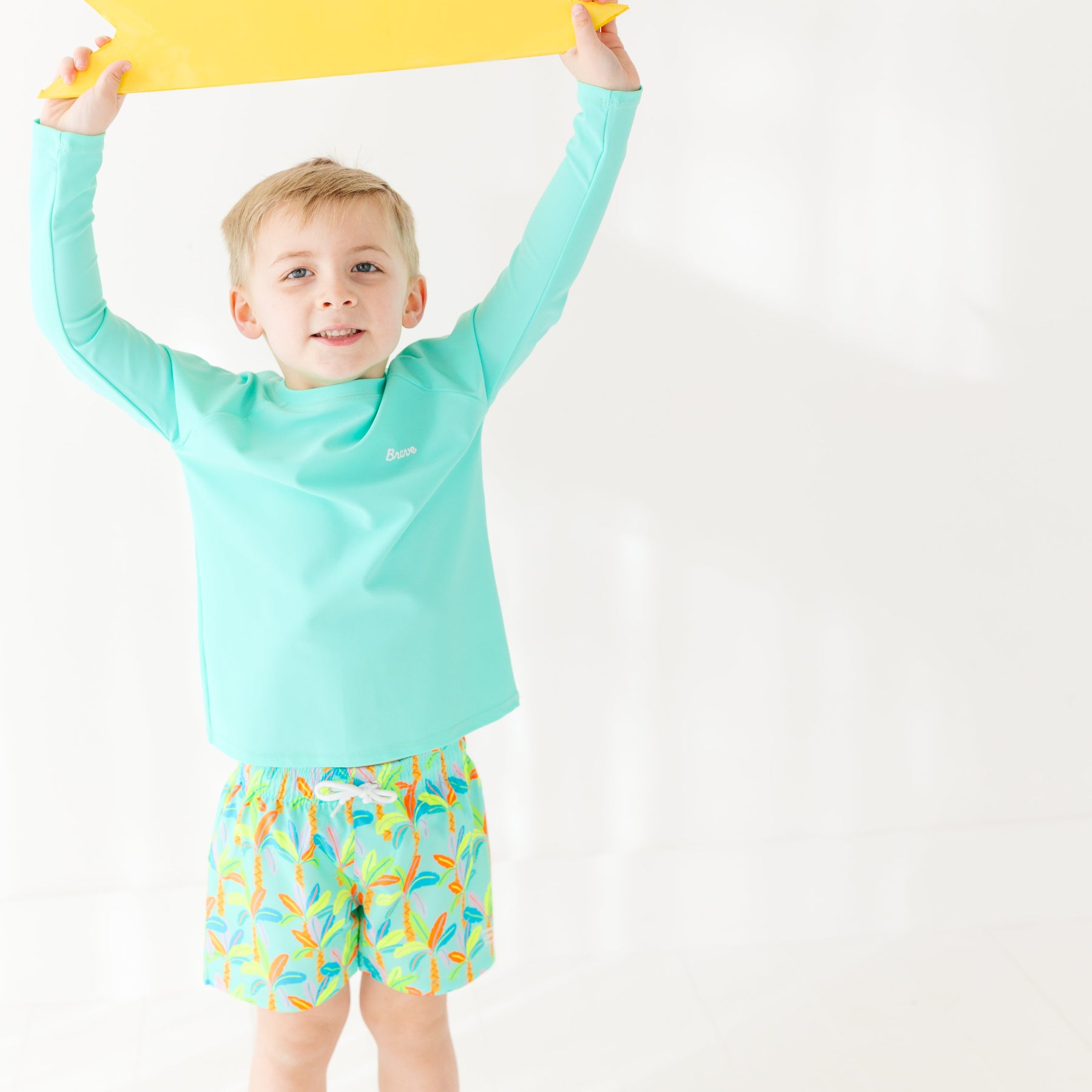 Neon Turquoise Rash Guard