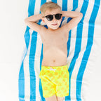 Neon Yellow Suns Swim Trunks