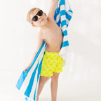 Neon Yellow Suns Swim Trunks