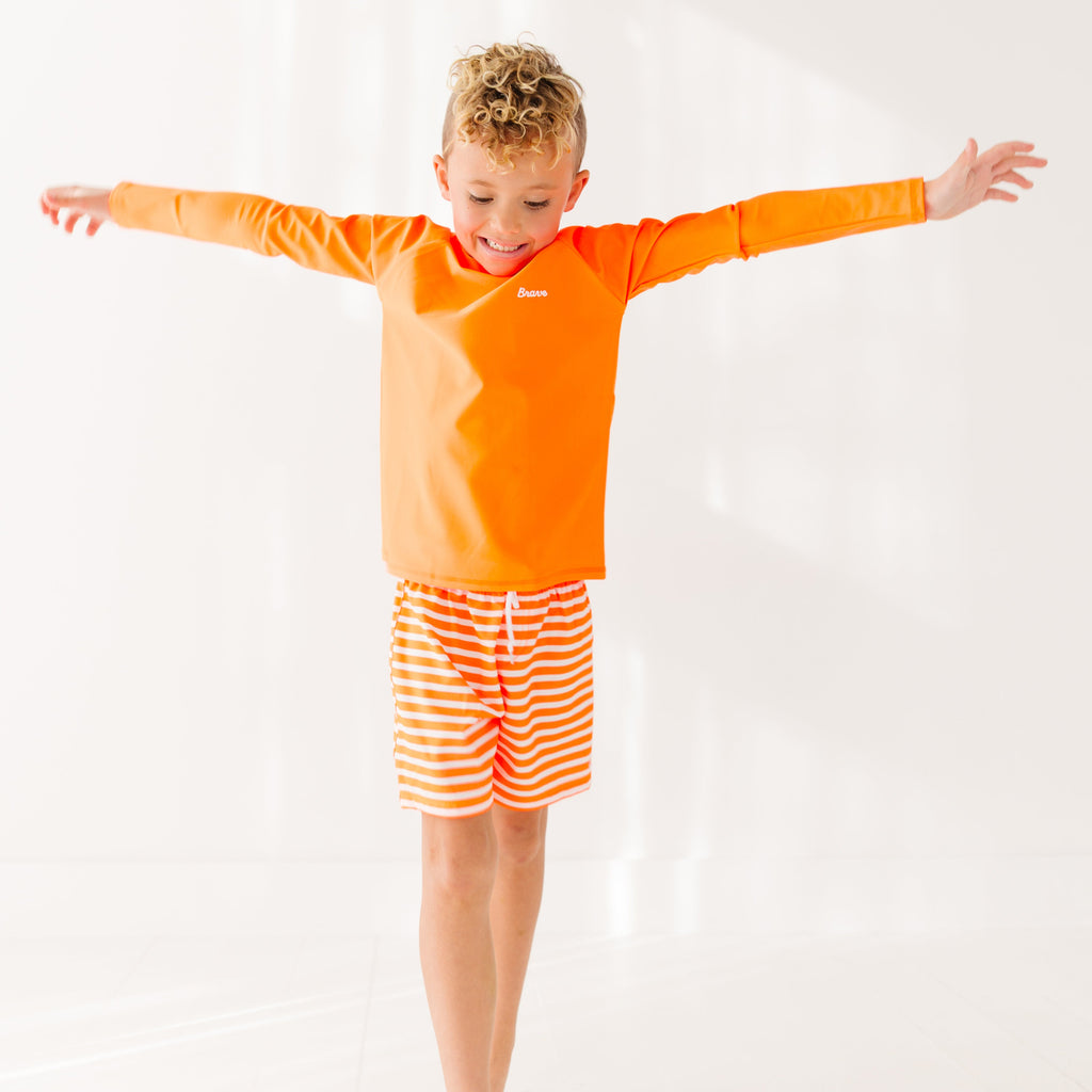 Neon Orange Rash Guard