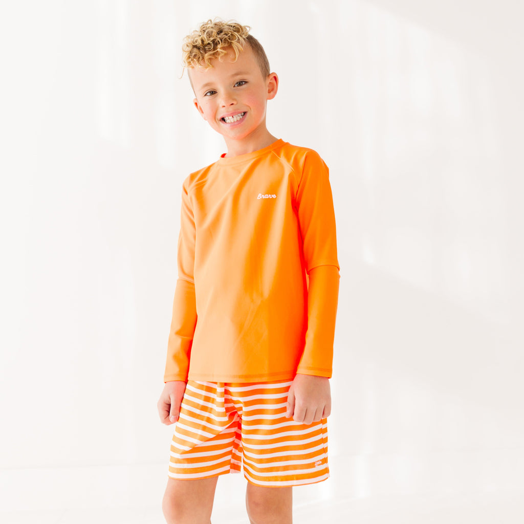 Neon Orange Rash Guard