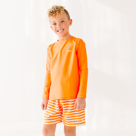 Neon Orange Rash Guard