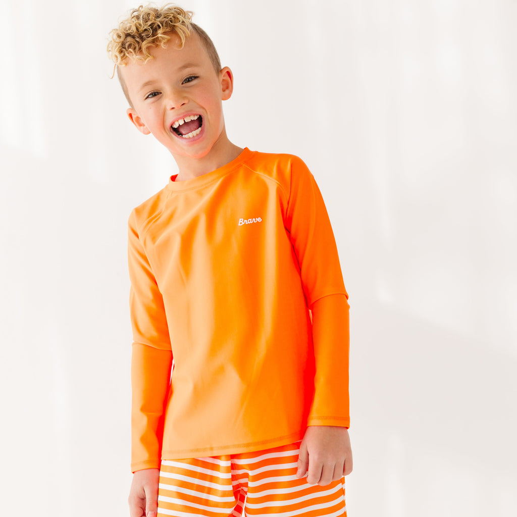 Neon Orange Rash Guard