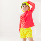 Neon Coral Rash Guard