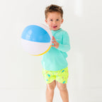 Neon Turquoise Rash Guard