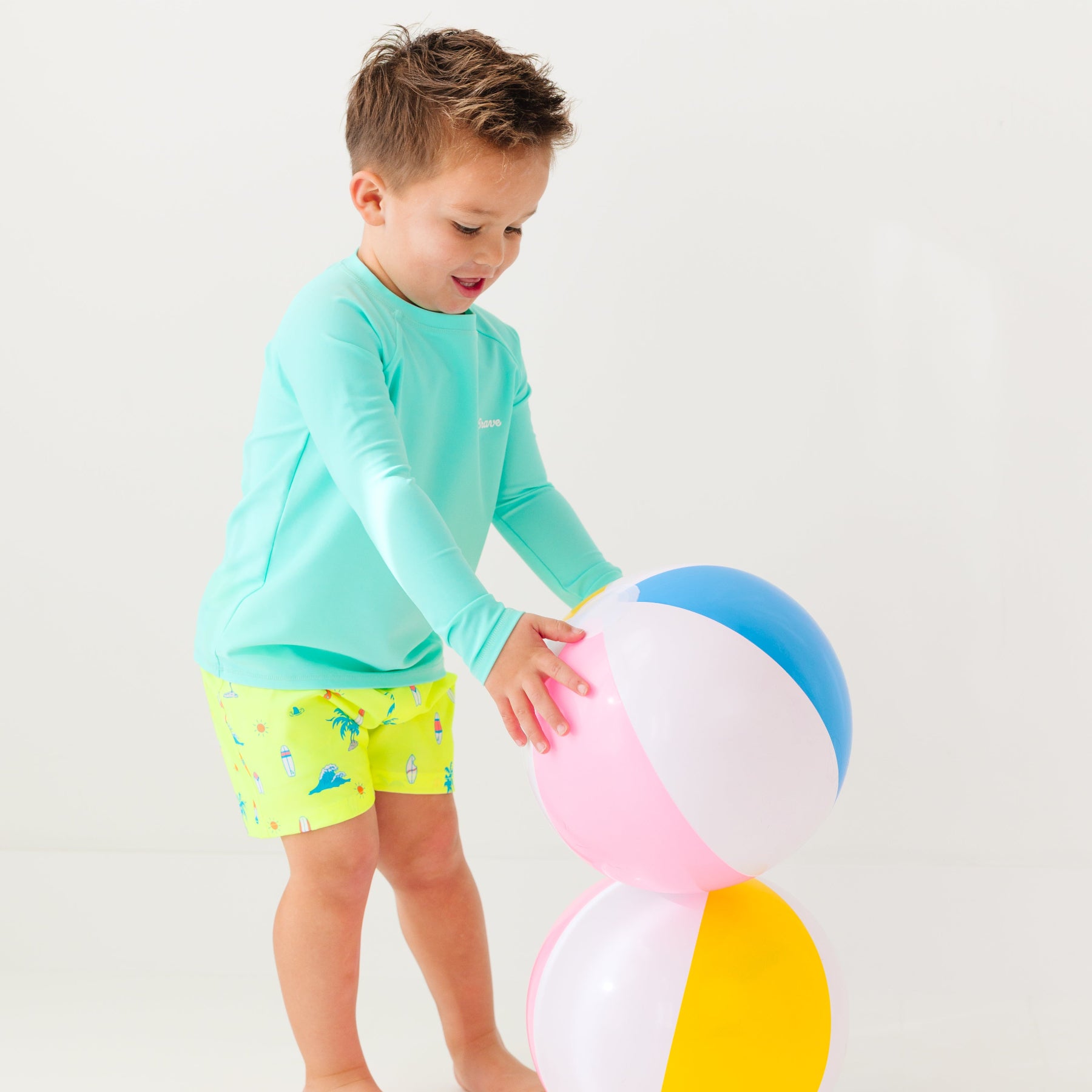 Neon Turquoise Rash Guard