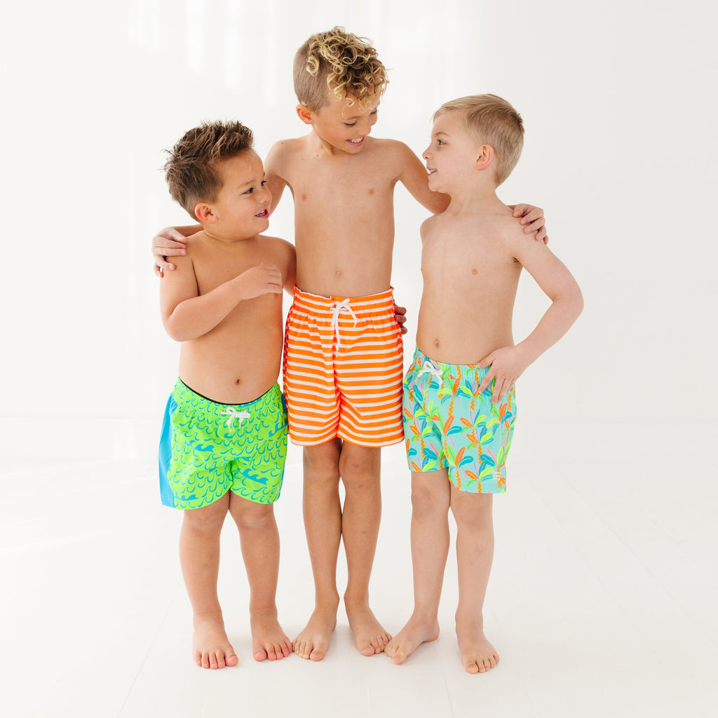 Neon Palm Trees Swim Trunks
