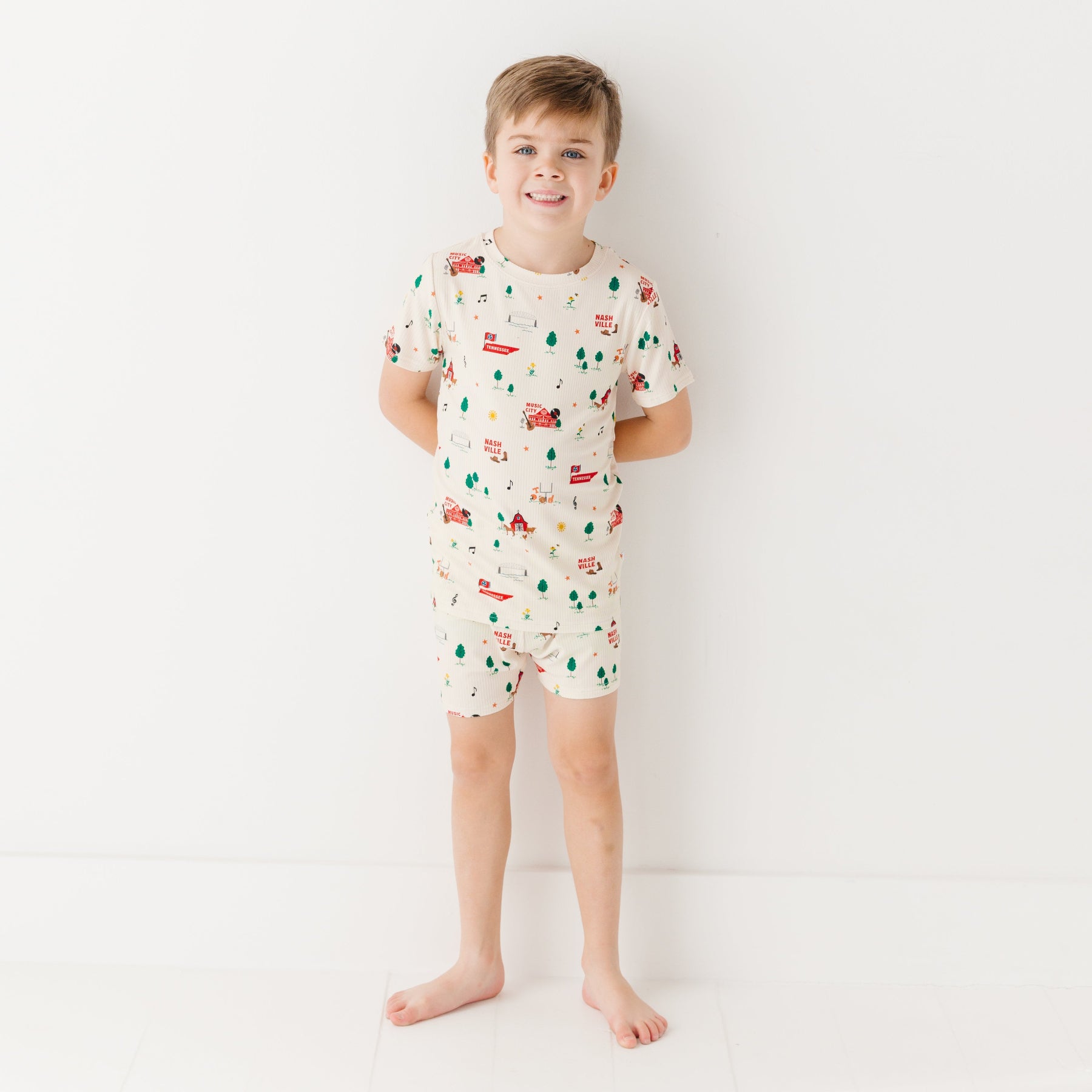 Music City Tennessee Small Ribbed Shorts Two-Piece Set