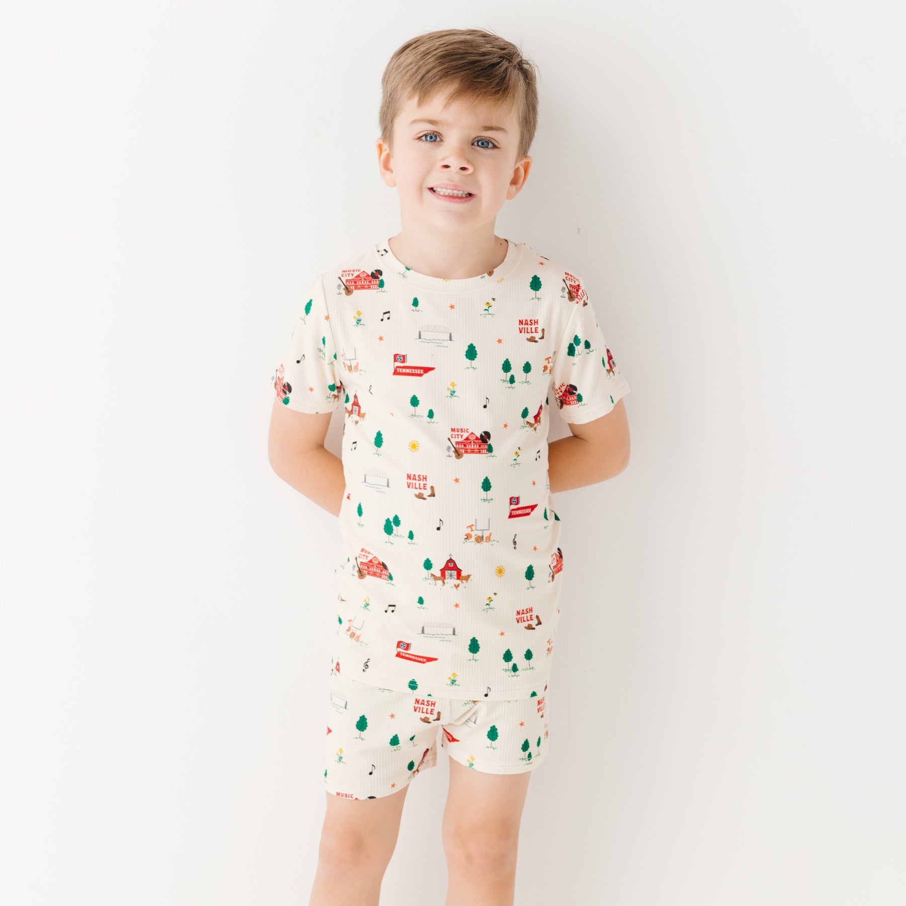 Music City Tennessee Small Ribbed Shorts Two-Piece Set